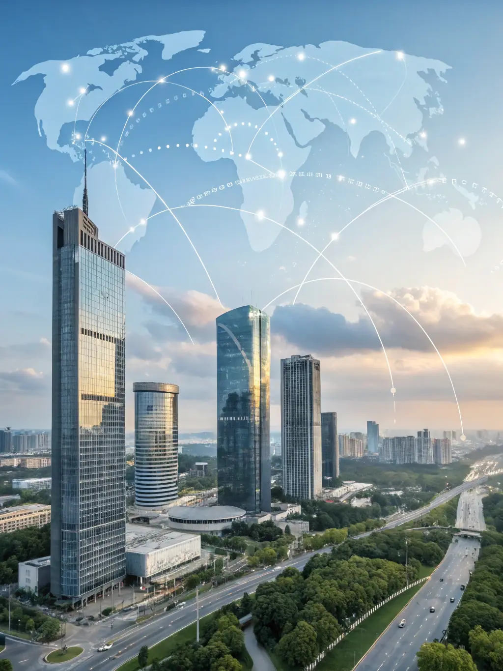 An image illustrating a global network with interconnected offices, symbolizing Magnus International Group's onshore and offshore capabilities.